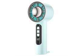 Hand Ventilator Turbo  wiederaufladbar USB  6 Stufengebläse  Farbe: Blue