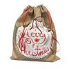 Jutesack mit rotem Zugband  Merry Christmas  Schriftzug