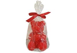 Kerze als Rosenbär in  Geschenksverpackung  Grösse 6.5x8.5x10.5cm