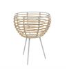 Kerzenhalter Rattan weiss/beige  mit abnehmbaren Metall Ständer  D20.7cm x H26.2cm