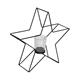 Kerzenhalter Stern  in Schwarz aus Metall  H: 28cm B: 29cm T: 8cm