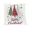 Kissen aus Chenille-Jacquard  Motiv: 3 Bäume Merry Christmas  45 x 45cm