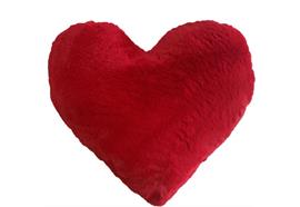 Kissen herzförmig  in Rot aus Plüsch  L:10.5cm B:50cm H:40cm
