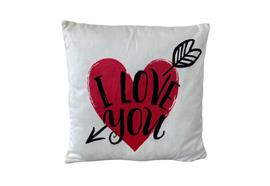 Kissen I Love You  mit Reisverschluss  Grösse: 30cmx30cm  Digitaldruck einseitig