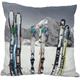 Kissen mit Ski Motiv  mit Reisverschluss  Grösse: 40cmx40cm  Digitaldruck einseitig