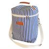 Kühltasche  blau gestreift  18cm x 21.5cm x 31cm  Fassungsvermögen: 21 Liter