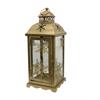 Laterne aus Metall  mit Glaseinsatz  Farbe: Gold  L:16cm B:16cm H:38cm