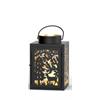 Laterne Forest  aus Metall eckig  schwarz gold