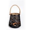 Laterne Forest  aus Metall mit Kordel  schwarz gold  D20cm x H23cm