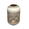Laterne mit Teelichthalter  aus Metall  Farbe: Grau/Gold  L:13cm B:13cm H:20cm