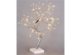 LED Baum mit 108 LED Microlight  Farbe silber H:45cm  Warm weisses Licht