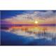 LED Bild aus Canvas H:40cm  Motive: Sonnenaufgang Wasser  mit 1 LED  L:60cm B:1.8cm H:40cm