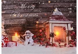 LED Bild aus Canvas zum Stellen Motive: XMAS mit Schriftzug: Merry Christmas  2 LED