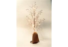 LED Crystal Baum mit Glassteinen  und einer Lichterkette mit  15 LEDs Höhe 35cm