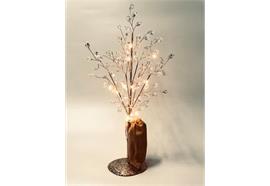 LED Crystal Baum mit Glassteinen  und einer Lichterkette mit  15 LEDs Höhe 45cm