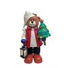 LED Deko Bär mit  Laterne und XMAS Baum  32cm x 50cm x 89cm  21 warm weisse LEDs