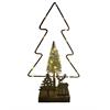 LED Deko Baum 26LEDs  mit Hirsch und Baum  aus Metall H35cm