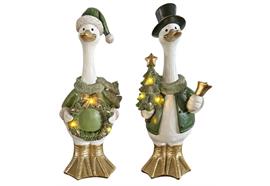 LED Deko Ente  2er Assortierung  Junge und Mädchen  Xmas Design