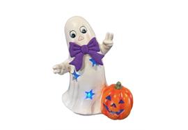 LED Deko Figur  Halloween  Geist mit Kürbis