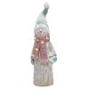 LED Deko Figur Schneemann  mit Geschenk in der Hand  mit 4 LED