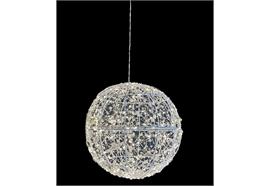 LED Deko Kugel weiss Outdoor  aus Metall mit 400 LED Micro Light  Durchmesser 30cm