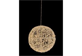 LED Deko Kugel weiss Outdoor  aus Metall mit 400 LED Micro Light  Durchmesser 30cm