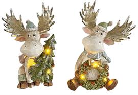 LED Deko Rentier  2-assortiert  3 warm weisse LED
