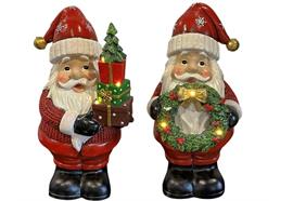 LED Figur Santa  2er Assortierung  mit Weihnachtsbaum  oder Geschenken