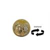 LED Glas Crackle Gold  Kugel drehend  mit 10 LED D12cm  Motive Tannenbäume