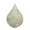 LED Glas Deko  Wassertropfen silber  mit 10 LED  Schneeflocken Motive