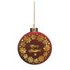 LED Glas Hänger rot  Merry Christmas  mit 10 LED  Tube Batteriefach