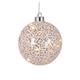 LED Glas Kugel  Hänger mit Ornament  mit 10 LED  D:10cm