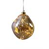 LED Glas Kugel  organisch amber, transparent  mit 10 LED D12cm