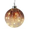 LED Glas Kugel Ornament D:10cm  mit 10 LED