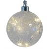 LED Glas Kugel Ornament  Frosty D: 10cm  mit 10 LED