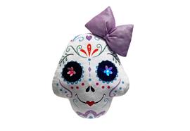 LED Halloween  Frau Totenkopf  mit Schleife