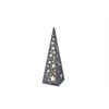 LED Holz-Pyramide mit 20 LED  Sternen Design  H:57cm
