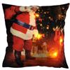 LED Kissen mit Reisverschluss 4 LED Motiv: Santa Claus  Grösse: 40cm x 40cm