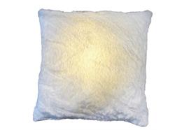 LED Kissen weiss  mit Reisverschluss  und 1 LED  Grösse: 40cmx40cm
