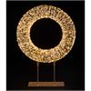 LED Kranz gold Outdoor  aus Metall mit 3456 LED Micro Light  Durchmesser Kranz 50cm