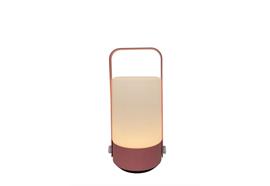 LED Lampe Metall mit Kunststoff-Haube  Farbe: Rosa  D:8.5cm H:19.5cm