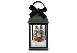 LED Laterne  aus Kunststoff  schwarz  10.5x10.5x22.5cm