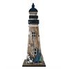 LED Leuchtturm aus Holz mit 4 LED  Farbe: Braun  L:6cm B:10cm H:30cm