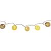 LED Lichterkette Cotton Ball "beige"  mit 10 LED  L: 135cm  D: Kugeln 6cm