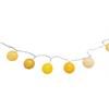 LED Lichterkette Cotton Ball "gelb" mit 10 LED  L: 135cm  D: Kugeln 6cm