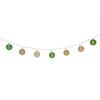LED Lichterkette Cotton Ball "grün"  mit 10 LED  L: 135cm  D: Kugeln 6cm
