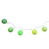 LED Lichterkette Cotton Ball "grün" mit 10 LED  L: 135cm  D: Kugeln 6cm