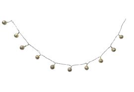 LED Lichterkette Metall  silber kugeln mit 10LED  D2.5cm Kugeln  Länge 135cm