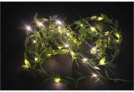 LED Lichterkette mit künstlichen Weidenblättern  L:300cm - 30 LEDs