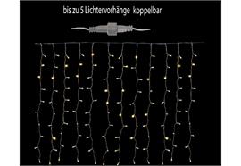 LED Lichtervorhang erweiterbar  Outdoor mit 20 Strängen  Total 200 LED